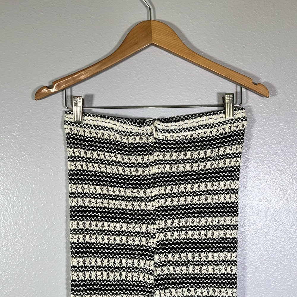 Cream & black crochet fringe swim coverup skirt S| resort boho vacation festival - Picture 8 of 13